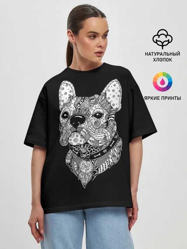 Женская футболка оверсайз
