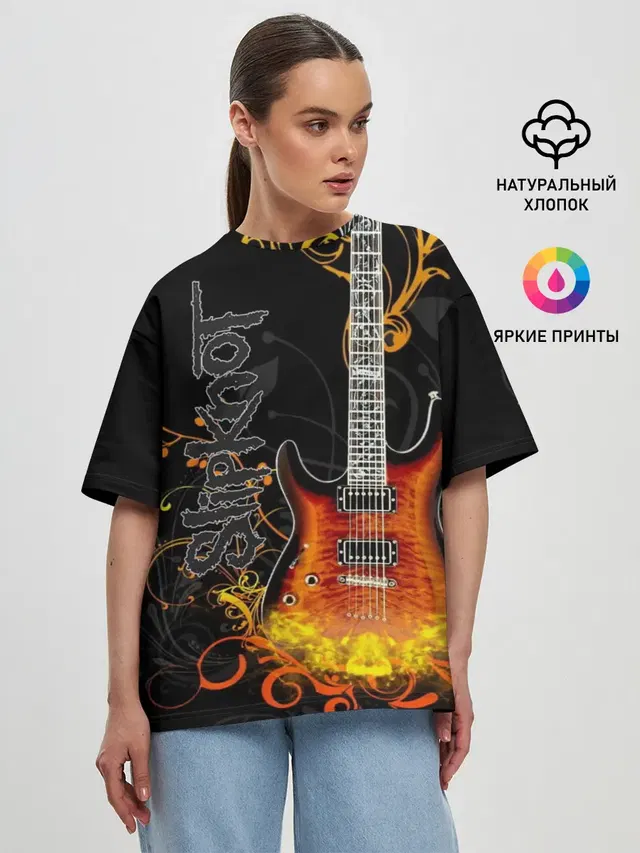 Женская футболка оверсайз