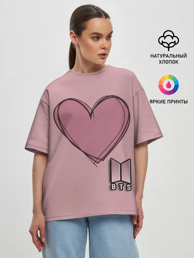 Женская футболка оверсайз
