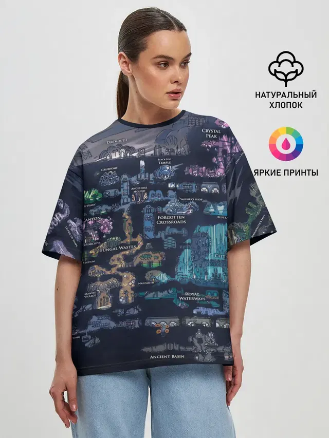 Женская футболка оверсайз