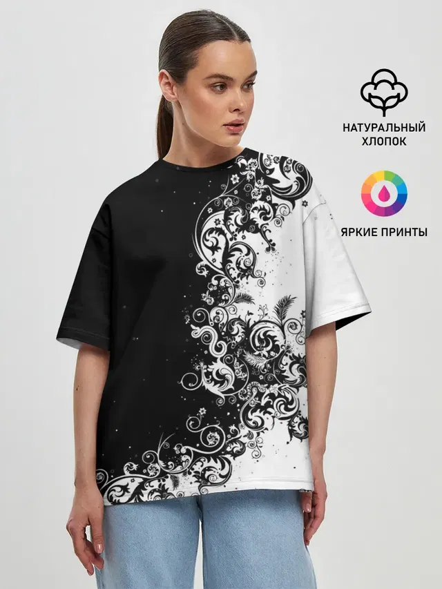 Женская футболка оверсайз