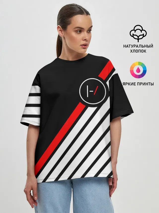 Женская футболка оверсайз