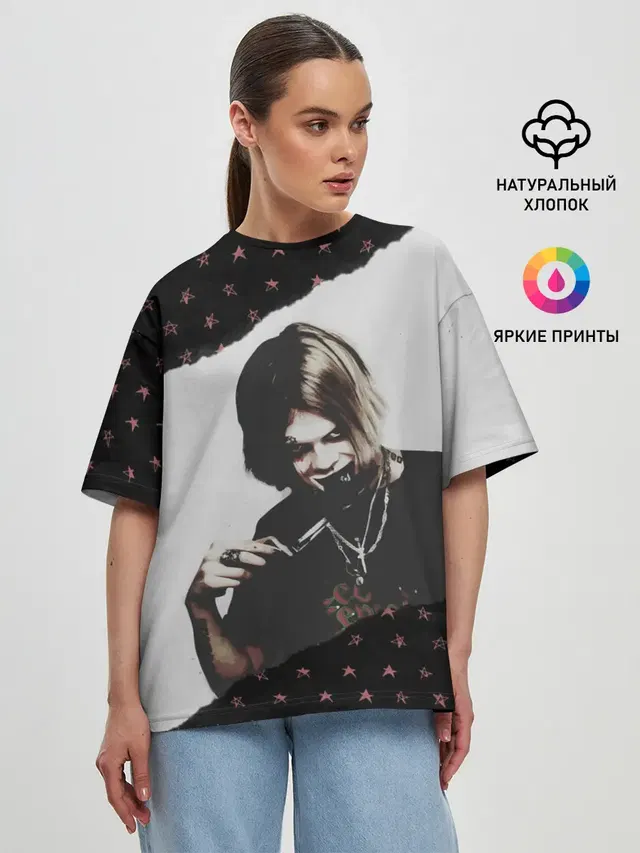 Женская футболка оверсайз