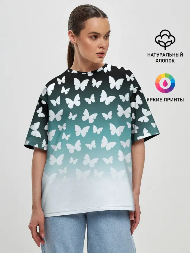 Женская футболка оверсайз