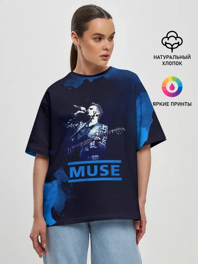 Женская футболка оверсайз с принтом «Muse»