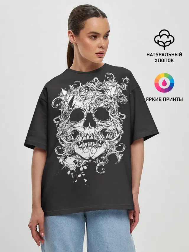 Женская футболка оверсайз