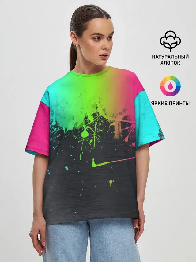 Женская футболка оверсайз