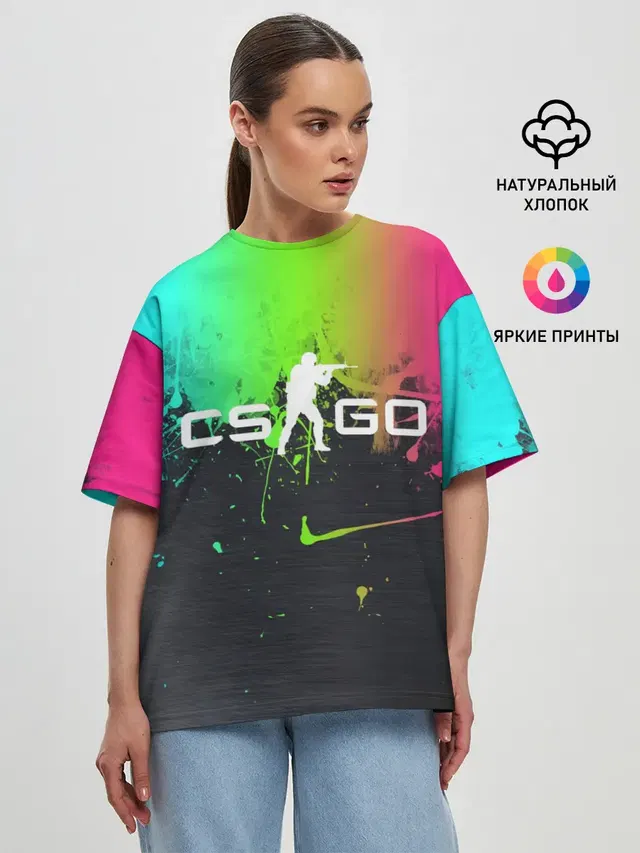 Женская футболка оверсайз