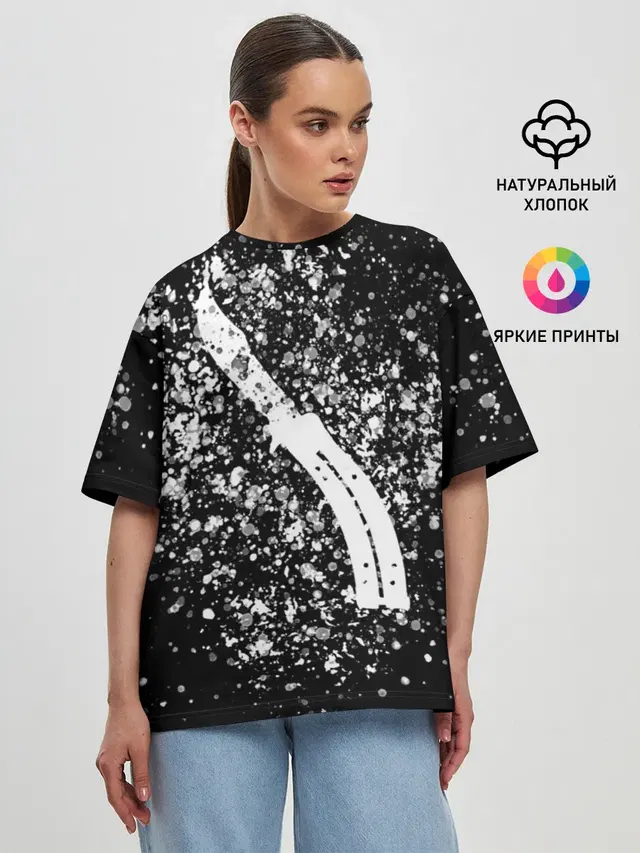 Женская футболка оверсайз