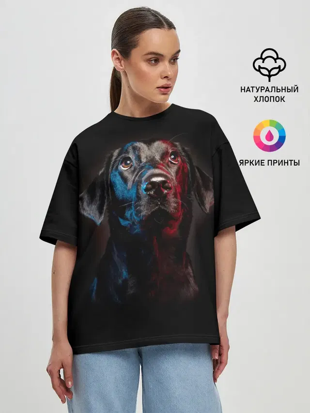 Женская футболка оверсайз