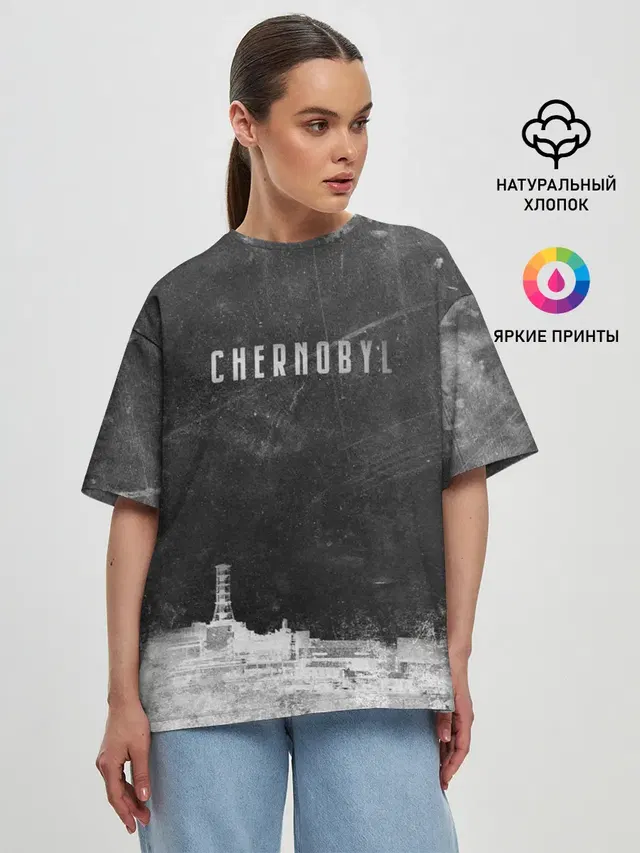 Женская футболка оверсайз