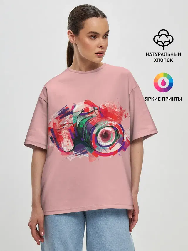 Женская футболка оверсайз