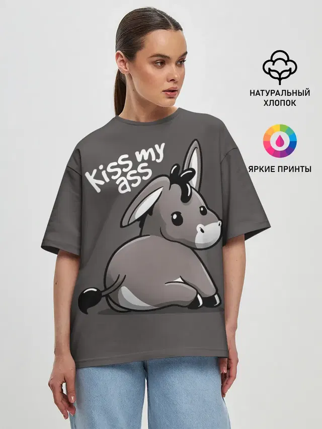 Женская футболка оверсайз