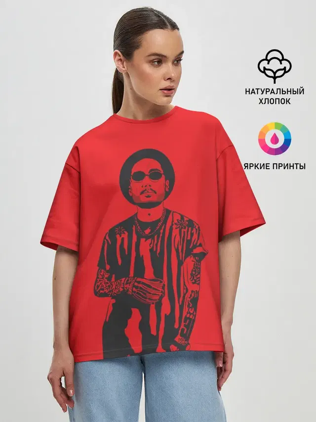 Женская футболка оверсайз
