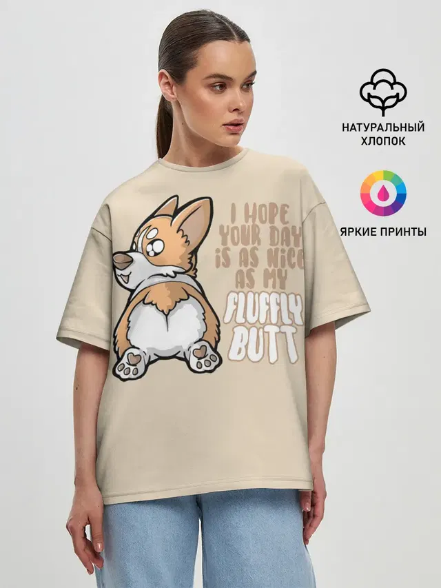 Женская футболка оверсайз