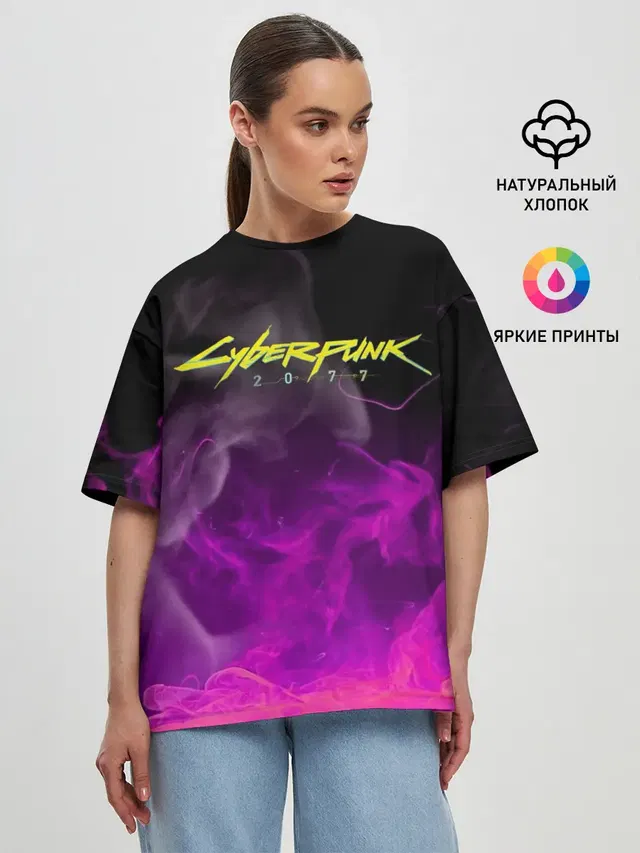 Женская футболка оверсайз