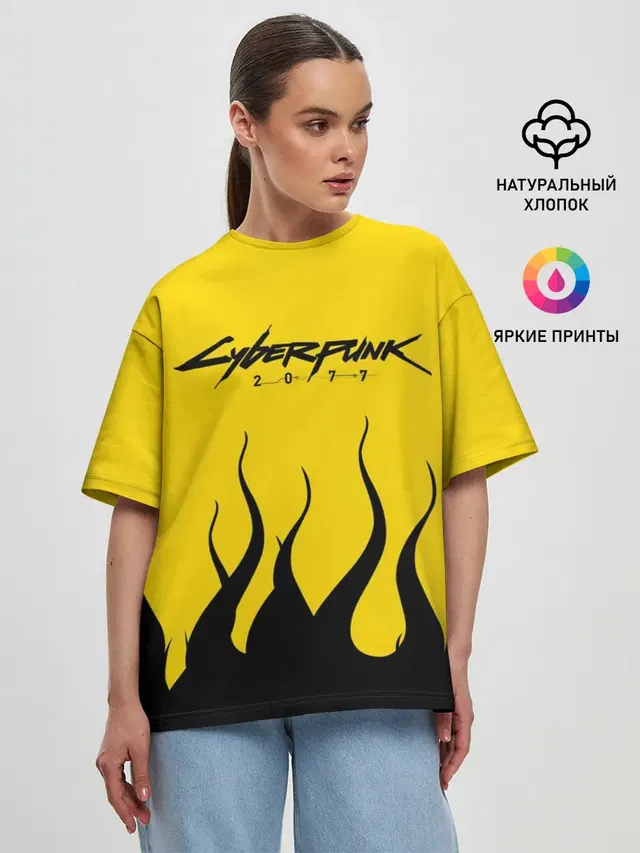 Женская футболка оверсайз