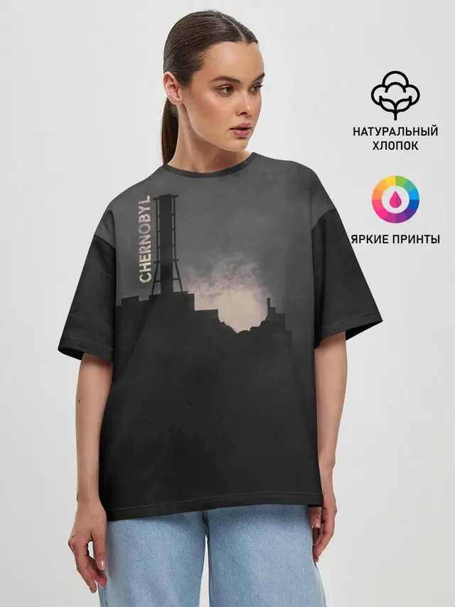 Женская футболка оверсайз
