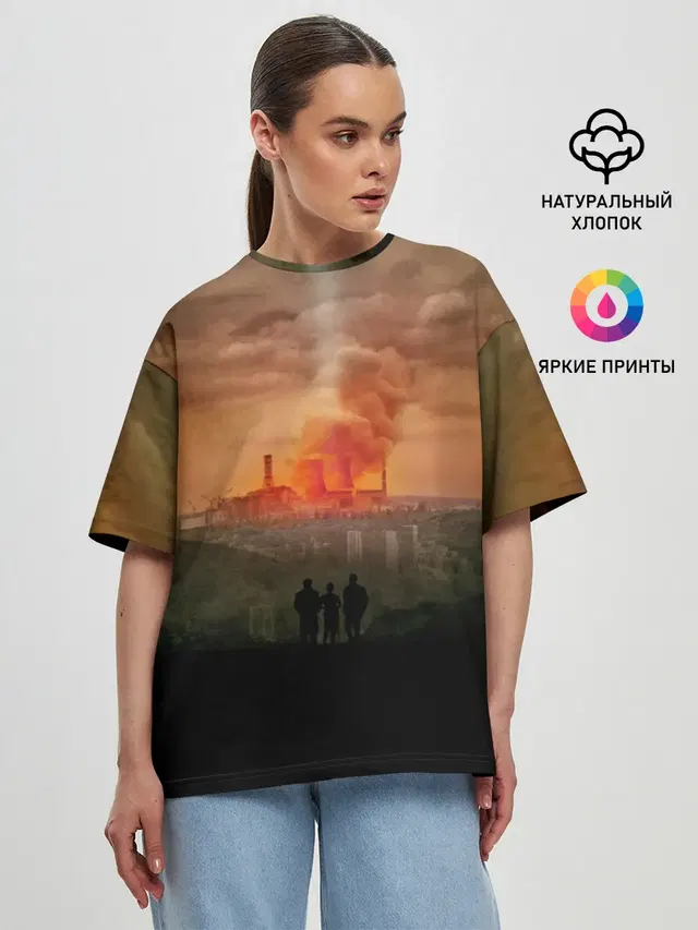 Женская футболка оверсайз