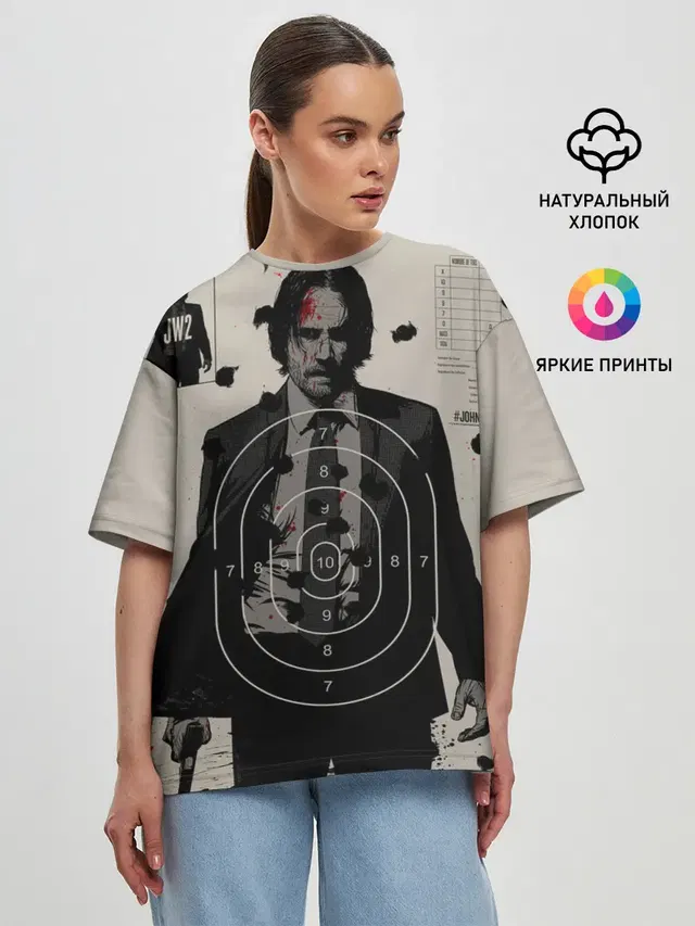 Женская футболка оверсайз