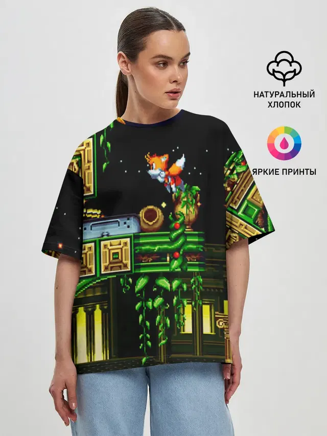 Женская футболка оверсайз