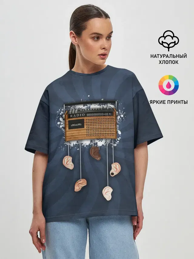 Женская футболка оверсайз
