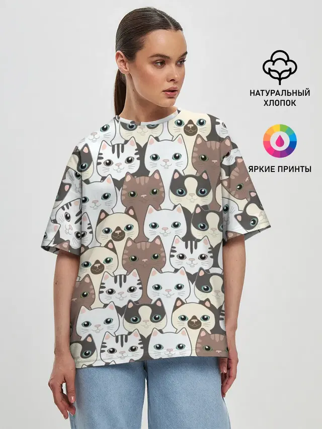 Женская футболка оверсайз