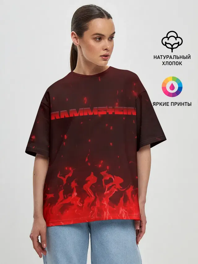 Женская футболка оверсайз