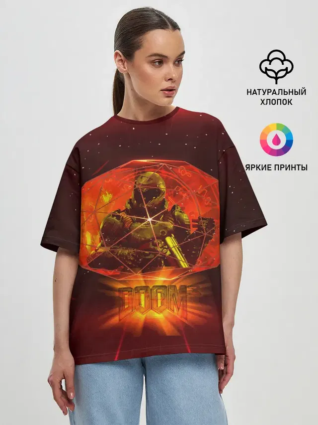 Женская футболка оверсайз
