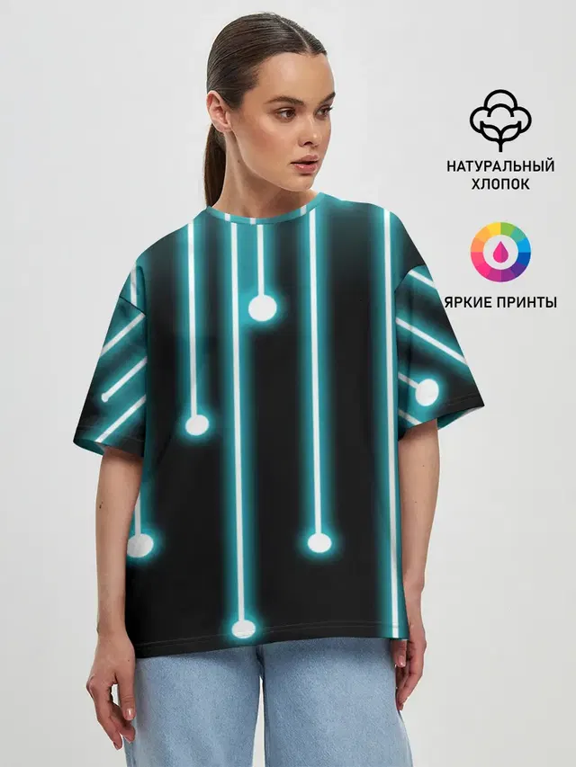 Женская футболка оверсайз