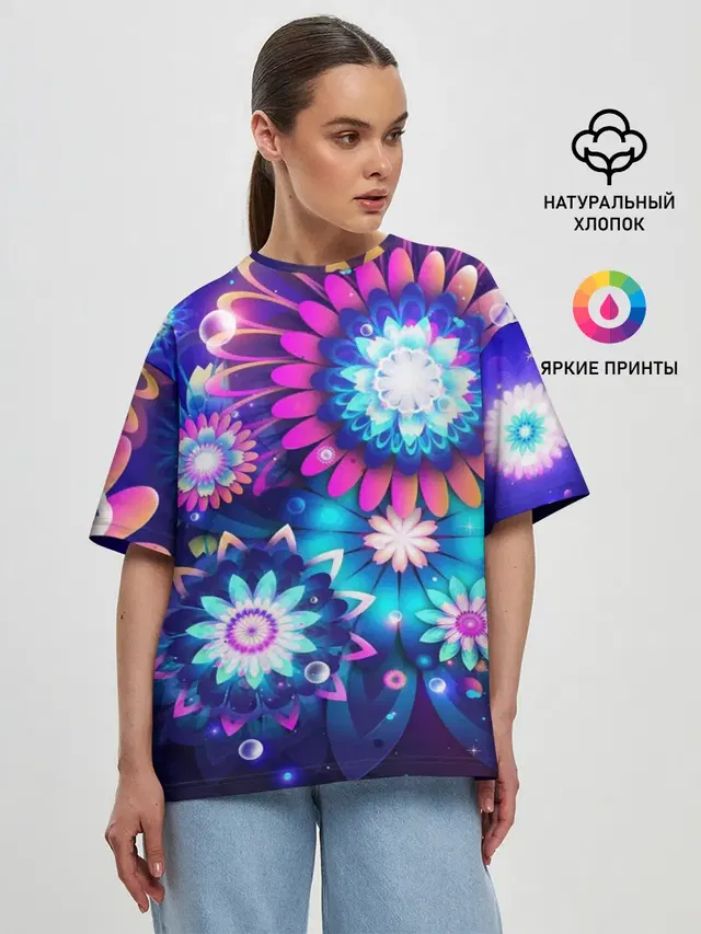 Женская футболка оверсайз
