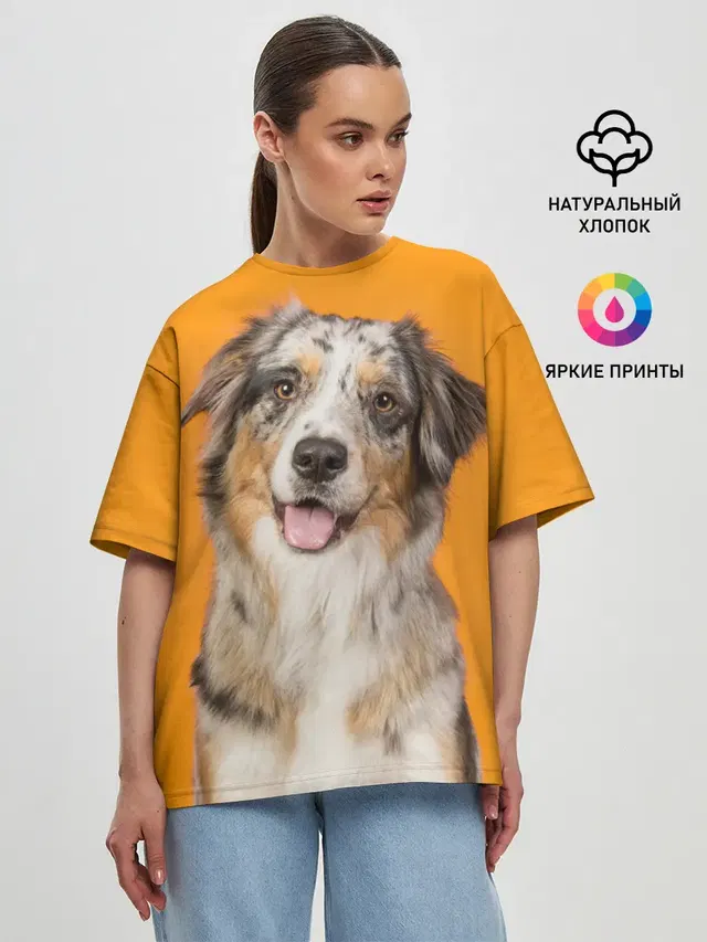 Женская футболка оверсайз