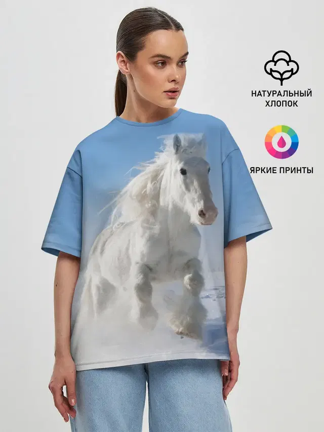 Женская футболка оверсайз