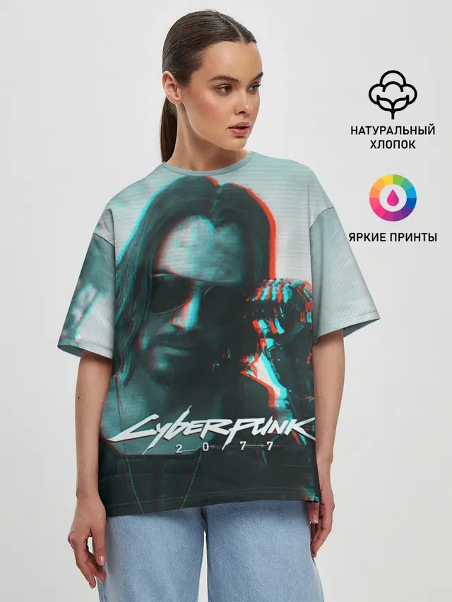 Женская футболка оверсайз