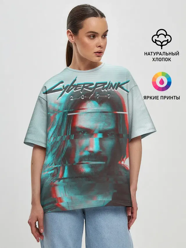 Женская футболка оверсайз