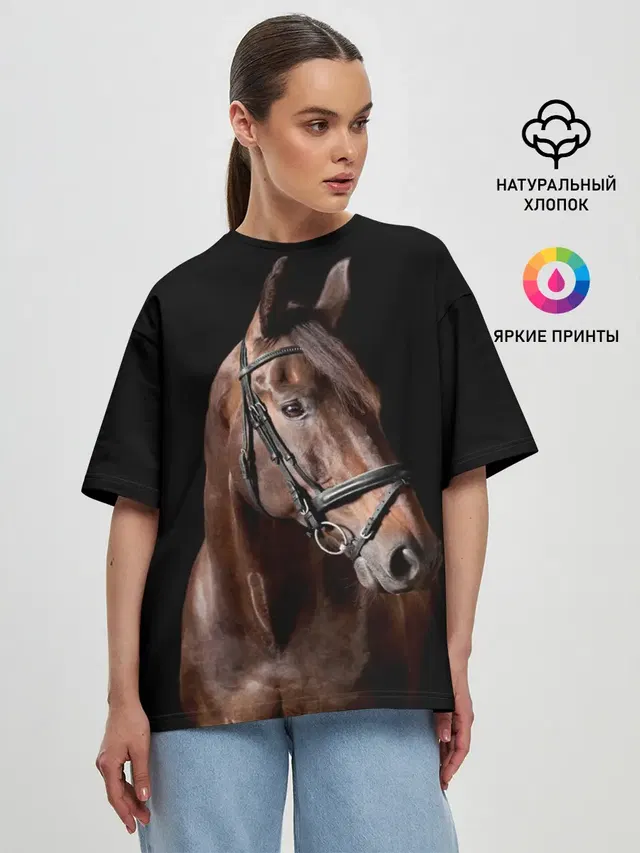 Женская футболка оверсайз
