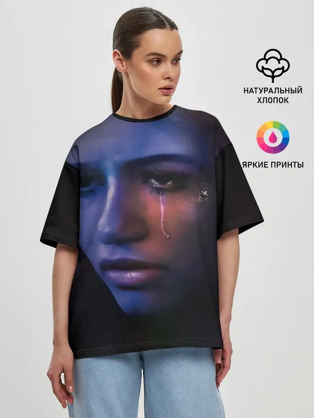 Женская футболка оверсайз с принтом «Эйфория — сериал Euphoria»