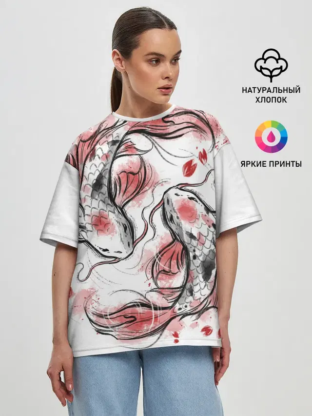 Женская футболка оверсайз