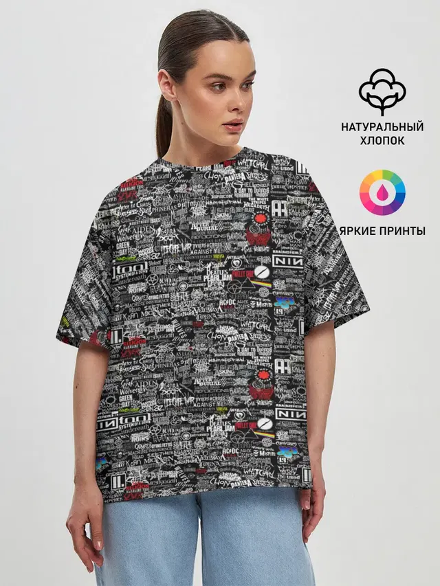 Женская футболка оверсайз