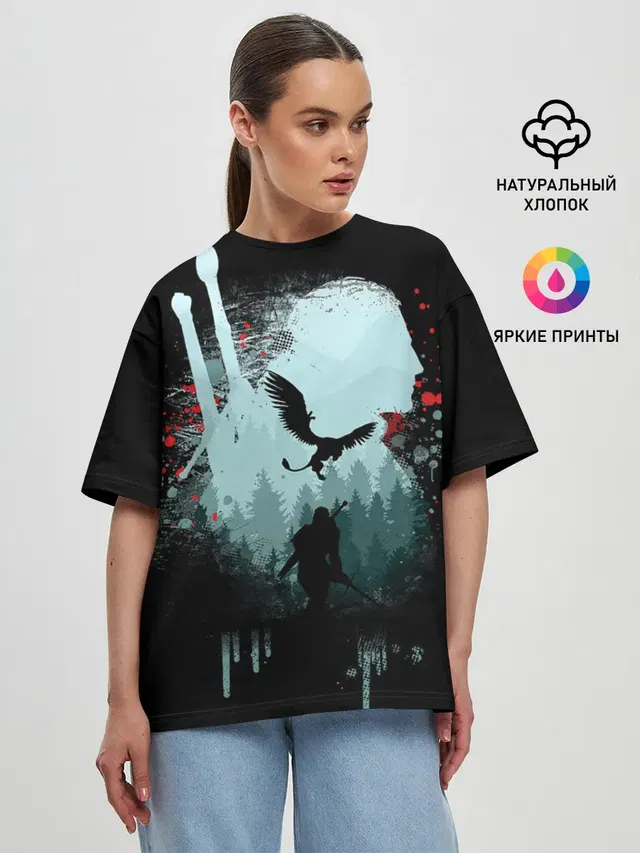 Женская футболка оверсайз