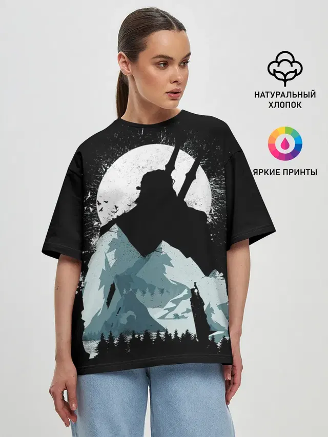 Женская футболка оверсайз