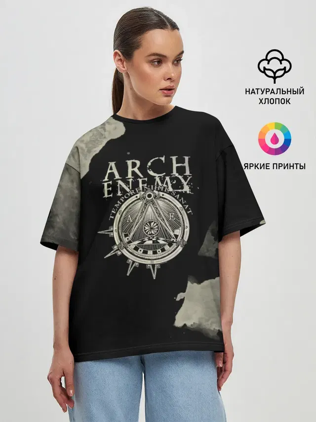 Женская футболка оверсайз с принтом «Arch Enemy»