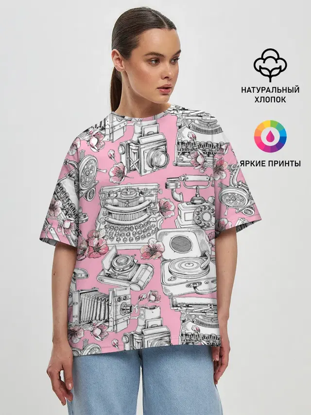 Женская футболка оверсайз