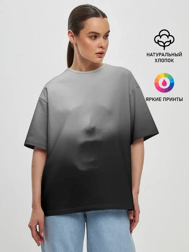 Женская футболка оверсайз