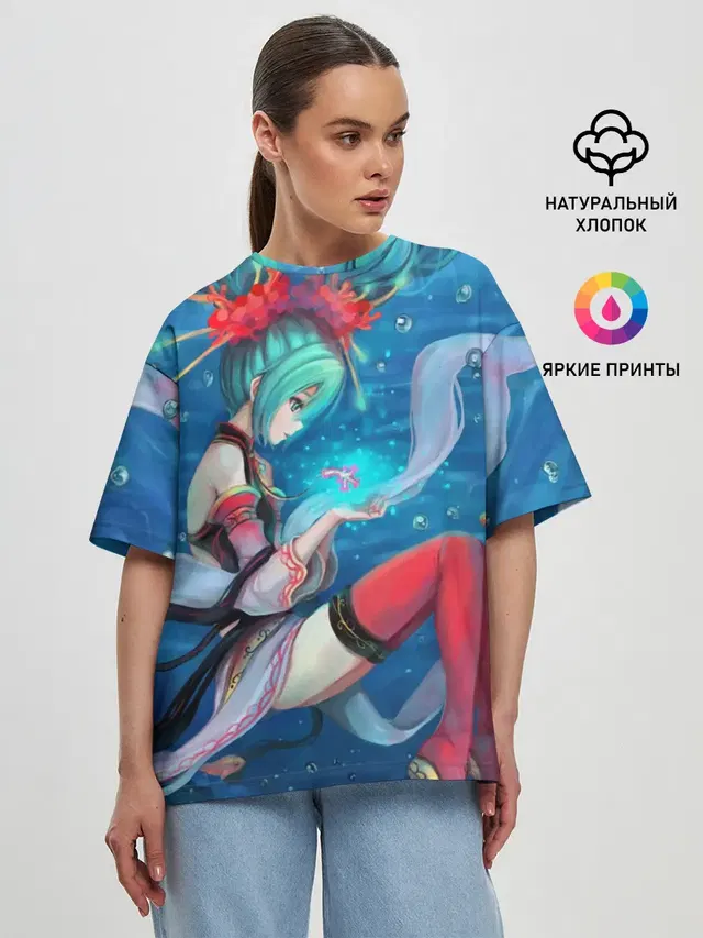 Женская футболка оверсайз