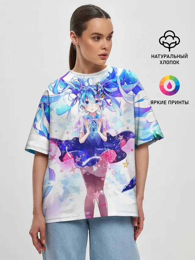 Женская футболка оверсайз