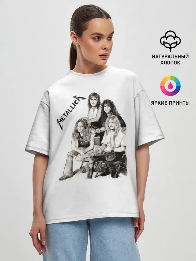 Женская футболка оверсайз