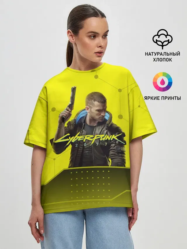 Женская футболка оверсайз