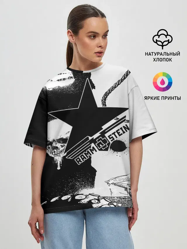 Женская футболка оверсайз