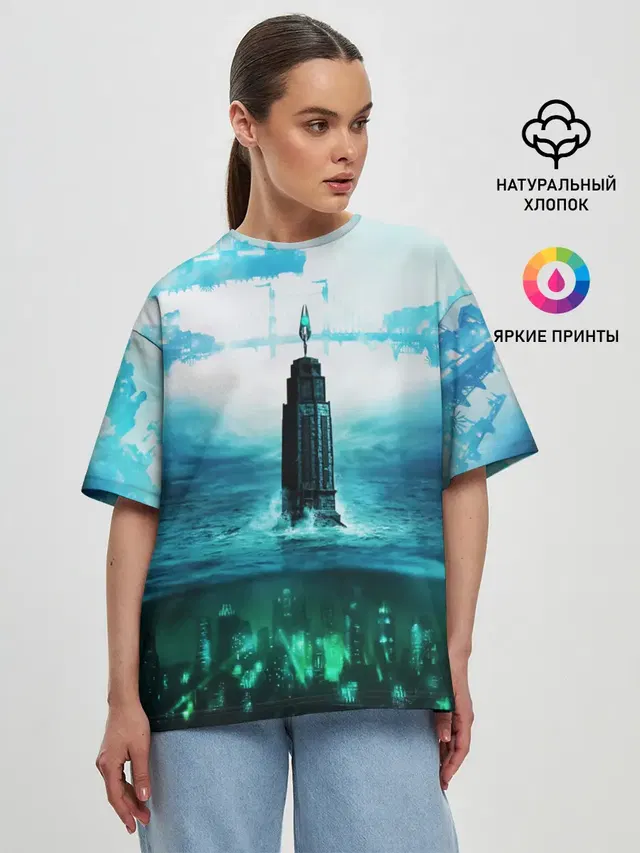 Женская футболка оверсайз